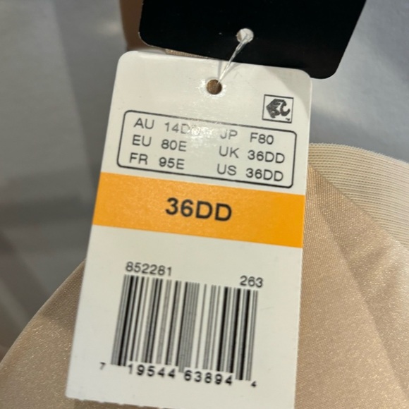 WACOAL Sz 36DD Bra Underwire Free Padded Full Coverage High Sides Adjustable NEW - Picture 3 of 12